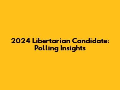 2024 Libertarian Candidate: Polling Insights
