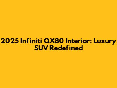 2025 Infiniti QX80 Interior: Luxury SUV Redefined