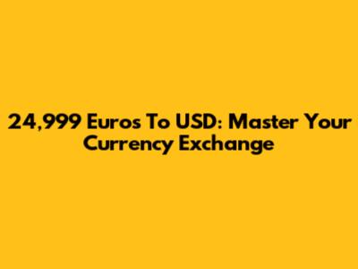 24,999 Euros To USD: Master Your Currency Exchange