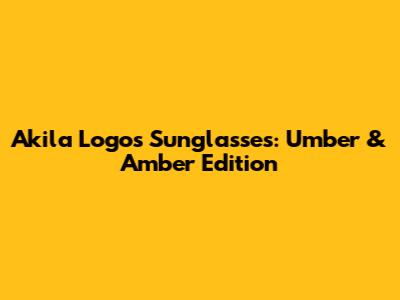 Akila Logos Sunglasses: Umber & Amber Edition