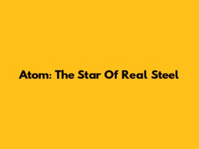 Atom: The Star Of Real Steel