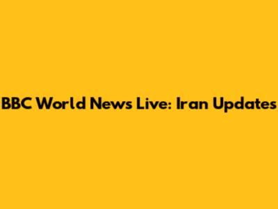 BBC World News Live: Iran Updates