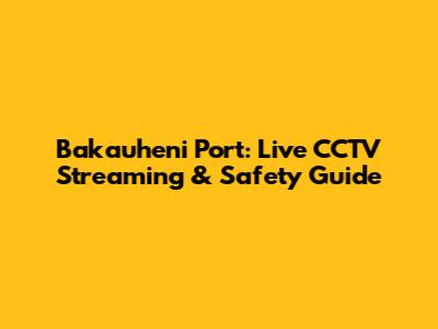 Bakauheni Port: Live CCTV Streaming & Safety Guide