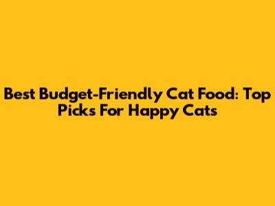 Best Budget-Friendly Cat Food: Top Picks For Happy Cats