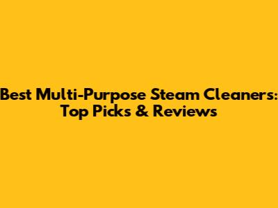 Best Multi-Purpose Steam Cleaners: Top Picks & Reviews