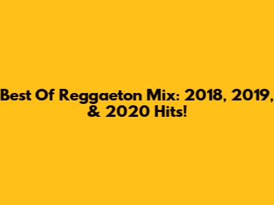 Best Of Reggaeton Mix: 2018, 2019, & 2020 Hits!
