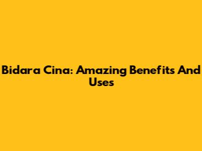 Bidara Cina: Amazing Benefits And Uses