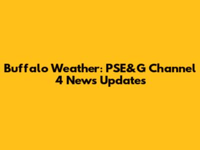 Buffalo Weather: PSE&G Channel 4 News Updates