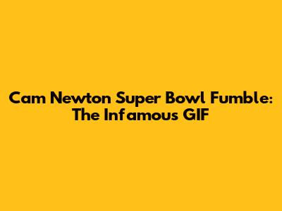 Cam Newton Super Bowl Fumble: The Infamous GIF