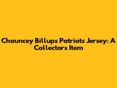 Chauncey Billups Patriots Jersey: A Collector's Item