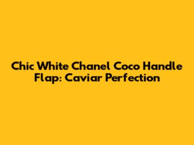 Chic White Chanel Coco Handle Flap: Caviar Perfection