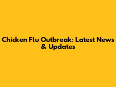 Chicken Flu Outbreak: Latest News & Updates