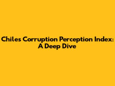 Chile's Corruption Perception Index: A Deep Dive