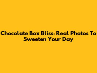 Chocolate Box Bliss: Real Photos To Sweeten Your Day