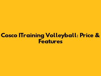 Cosco ITraining Volleyball: Price & Features