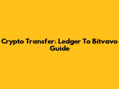 Crypto Transfer: Ledger To Bitvavo Guide