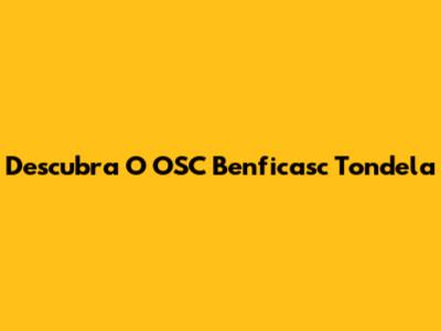 Descubra O OSC Benficasc Tondela