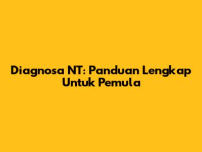 Diagnosa NT: Panduan Lengkap Untuk Pemula