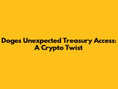 Doge's Unexpected Treasury Access: A Crypto Twist