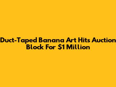 Duct-Taped Banana Art Hits Auction Block For $1 Million