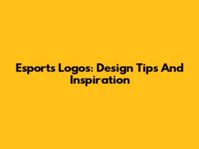 Esports Logos: Design Tips And Inspiration