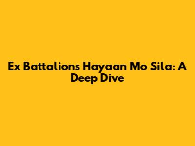 Ex Battalion's 'Hayaan Mo Sila': A Deep Dive