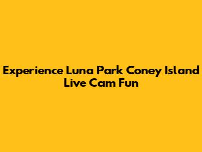 Experience Luna Park Coney Island Live Cam Fun