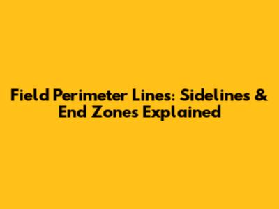 Field Perimeter Lines: Sidelines & End Zones Explained