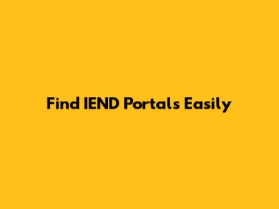 Find IEND Portals Easily