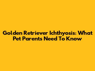 Golden Retriever Ichthyosis: What Pet Parents Need To Know