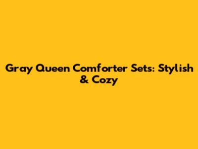 Gray Queen Comforter Sets: Stylish & Cozy