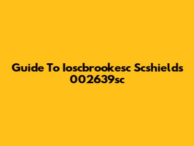 Guide To Ioscbrookesc Scshields 002639sc
