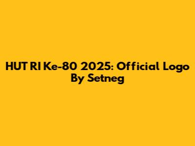 HUT RI Ke-80 2025: Official Logo By Setneg