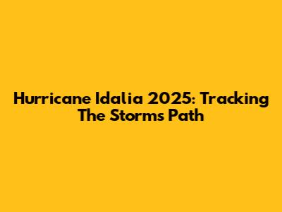 Hurricane Idalia 2025: Tracking The Storm's Path