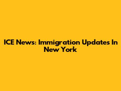 ICE News: Immigration Updates In New York