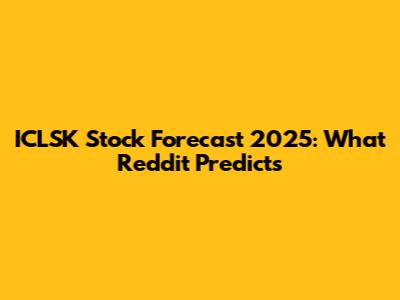 ICLSK Stock Forecast 2025: What Reddit Predicts