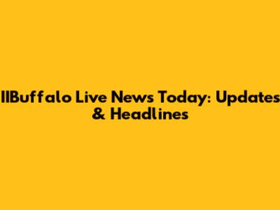 IIBuffalo Live News Today: Updates & Headlines