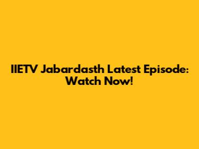 IIETV Jabardasth Latest Episode: Watch Now!