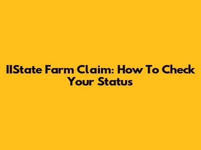 IIState Farm Claim: How To Check Your Status