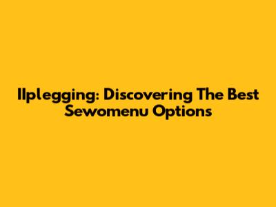 IIplegging: Discovering The Best Sewomenu Options