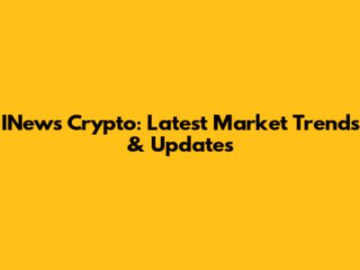INews Crypto: Latest Market Trends & Updates