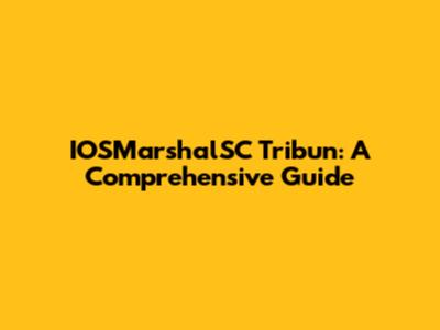 IOSMarshalSC Tribun: A Comprehensive Guide