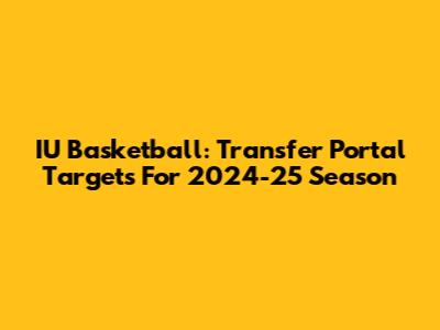 IU Basketball: Transfer Portal Targets For 2024-25 Season
