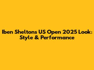 Iben Shelton's US Open 2025 Look: Style & Performance