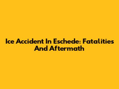 Ice Accident In Eschede: Fatalities And Aftermath