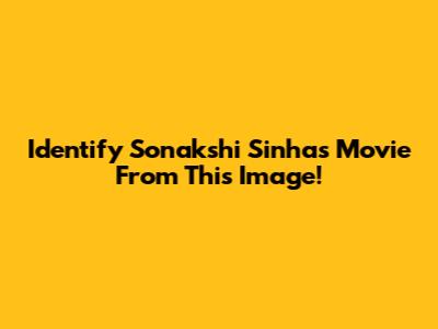 Identify Sonakshi Sinha's Movie From This Image!