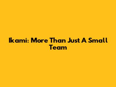 Ikami: More Than Just A Small Team