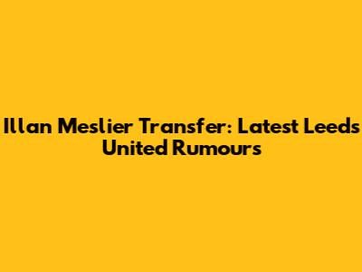 Illan Meslier Transfer: Latest Leeds United Rumours