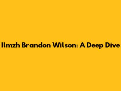 Ilmzh Brandon Wilson: A Deep Dive