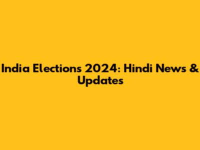 India Elections 2024: Hindi News & Updates
